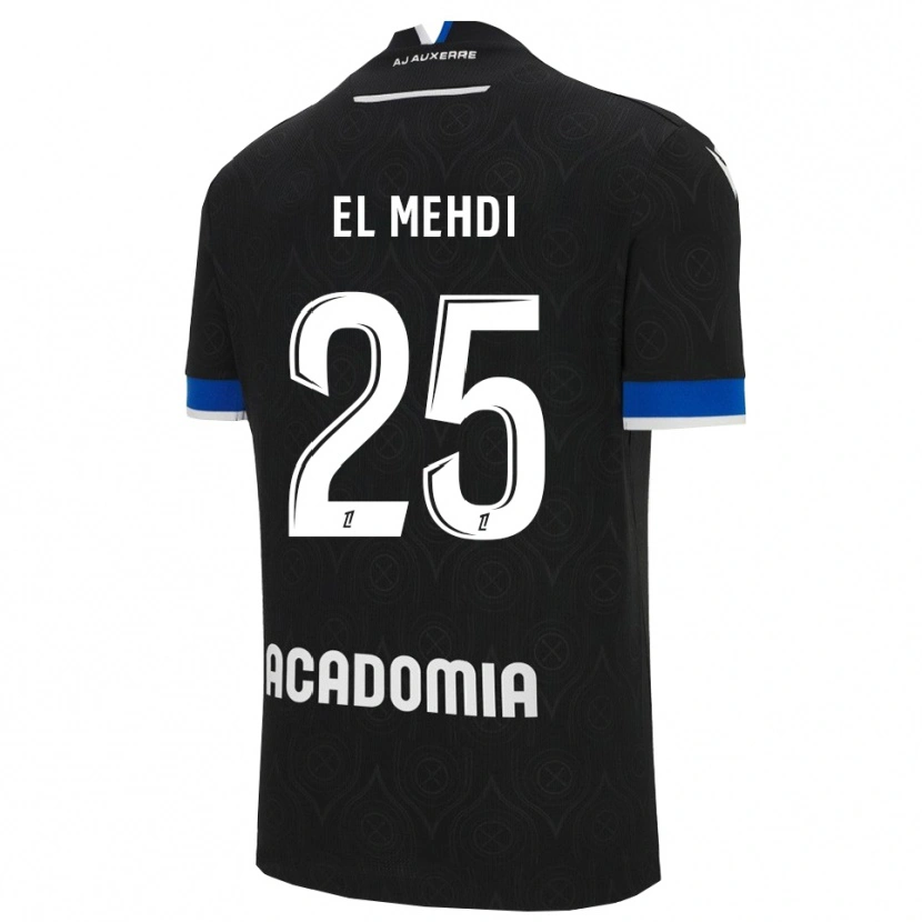 Danxen Mujer Camiseta Chihab El Mehdi #25 Negro Blanco 2ª Equipación 2025/26 La Camisa México