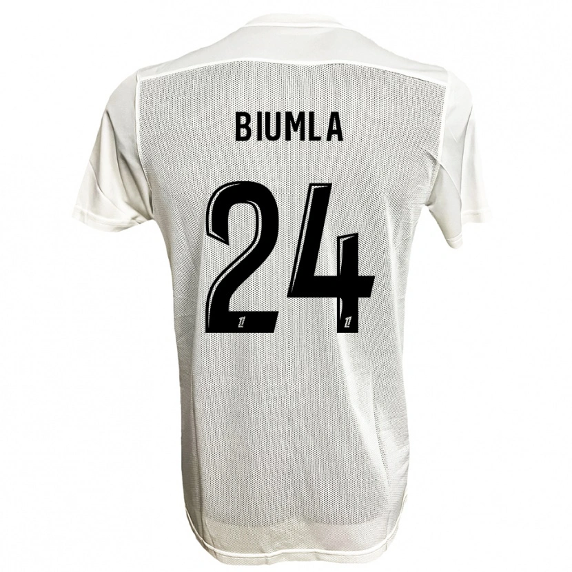 Danxen Mujer Camiseta Emmanuel Biumla #24 Negro Blanco 2ª Equipación 2025/26 La Camisa México