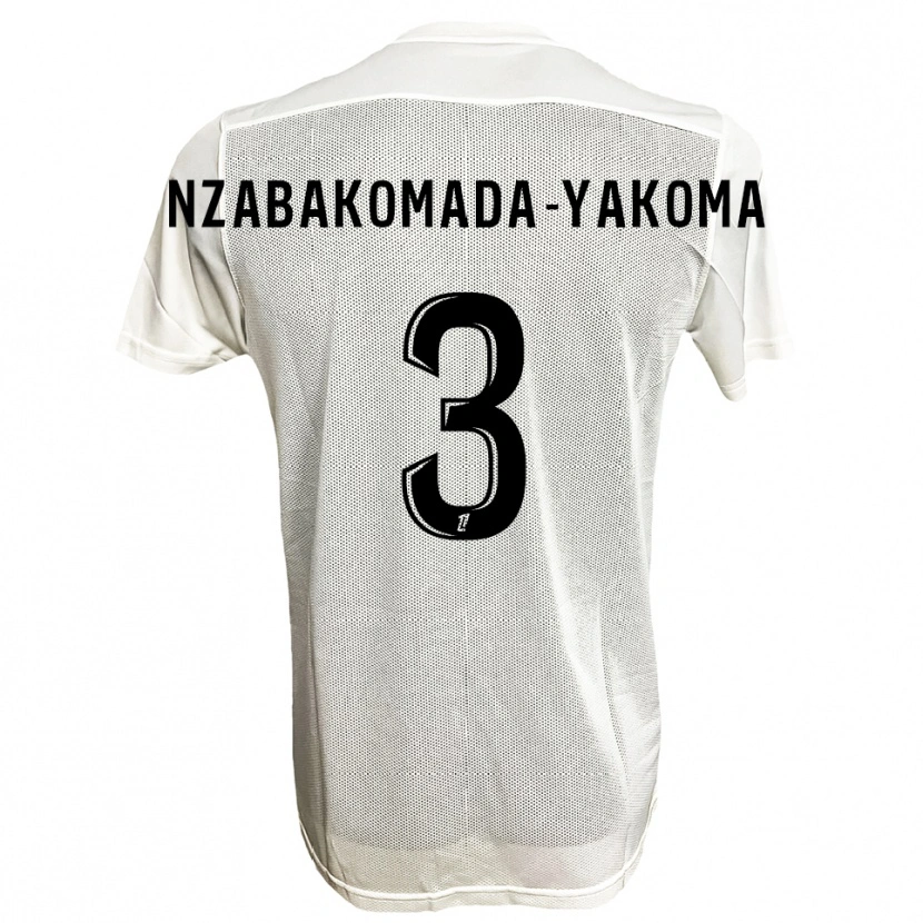 Danxen Mujer Camiseta Raphaël Nzabakomada-Yakoma #3 Negro Blanco 2ª Equipación 2025/26 La Camisa México