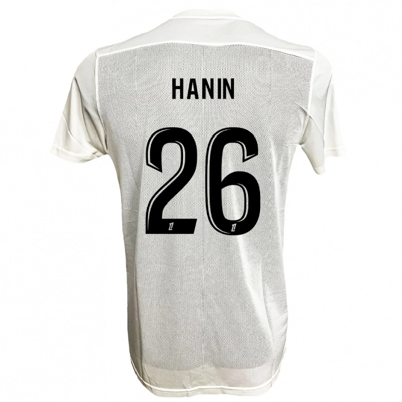 Danxen Mujer Camiseta Florent Hanin #26 Negro Blanco 2ª Equipación 2025/26 La Camisa México
