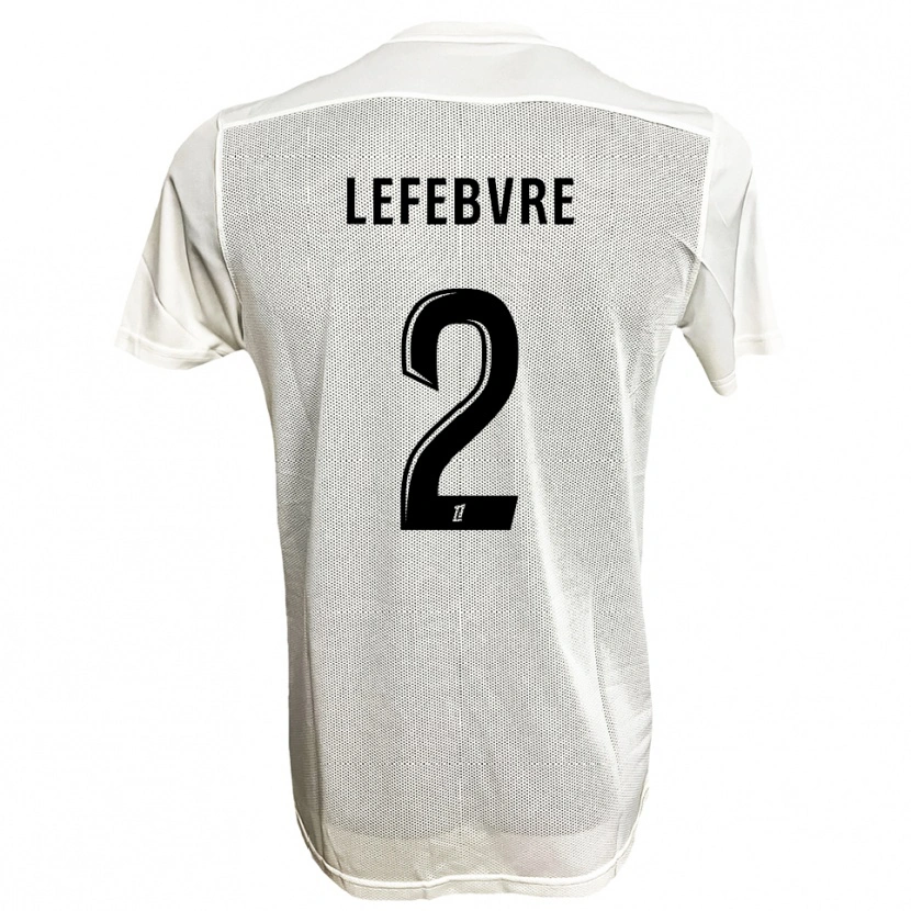 Danxen Mujer Camiseta Théo Lefebvre #2 Negro Blanco 2ª Equipación 2025/26 La Camisa México