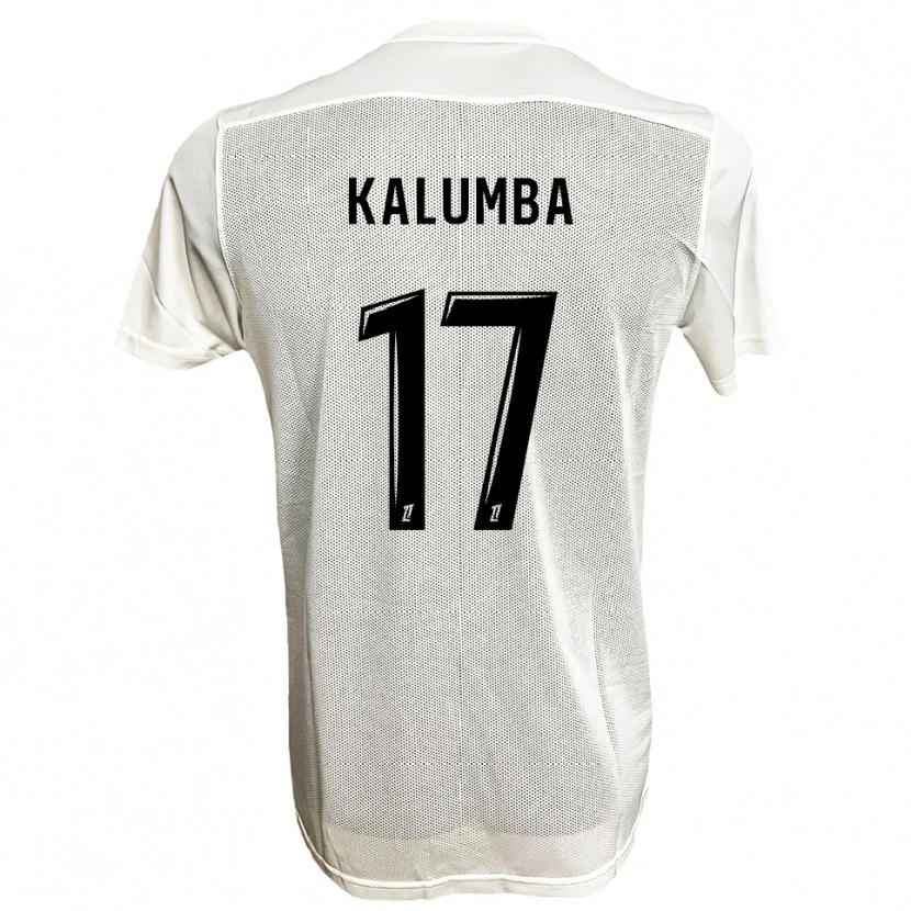 Danxen Mujer Camiseta Justin Kalumba #17 Negro Blanco 2ª Equipación 2025/26 La Camisa México