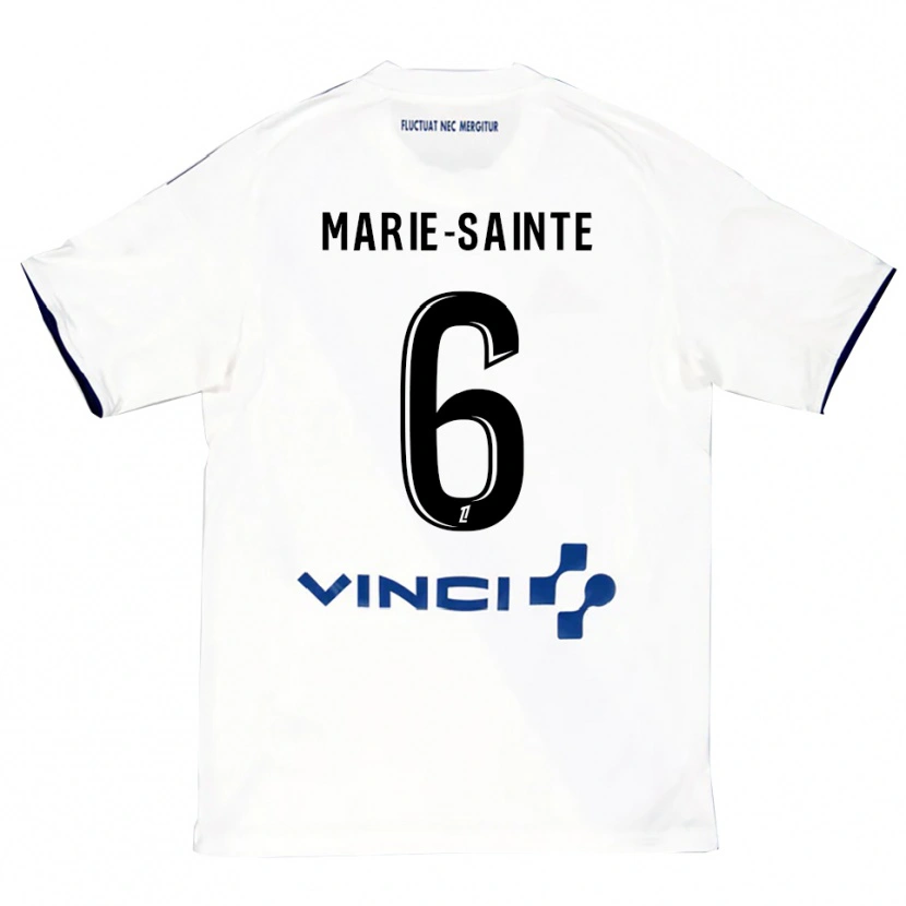 Danxen Mujer Camiseta Andrew Marie-Sainte #6 Blanco Azul 2ª Equipación 2025/26 La Camisa México