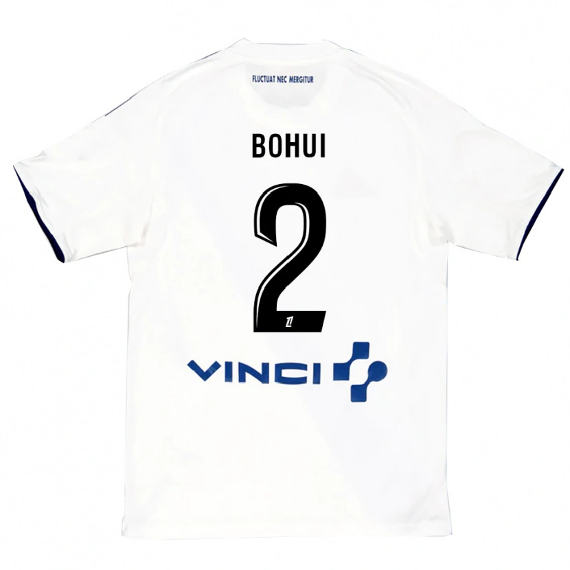 Danxen Mujer Camiseta Isaiah Bohui #2 Blanco Azul 2ª Equipación 2025/26 La Camisa México