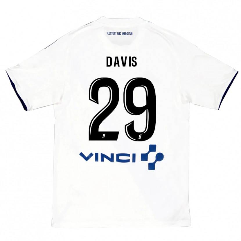 Danxen Mujer Camiseta Deja Davis #29 Blanco Azul 2ª Equipación 2025/26 La Camisa México
