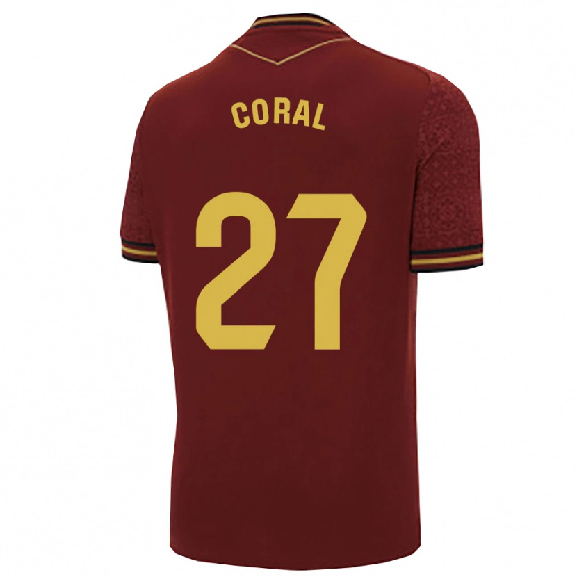 Danxen Mujer Camiseta Coral Del Rio Muñoz Moron #27 Burdeos Oro 2ª Equipación 2025/26 La Camisa México