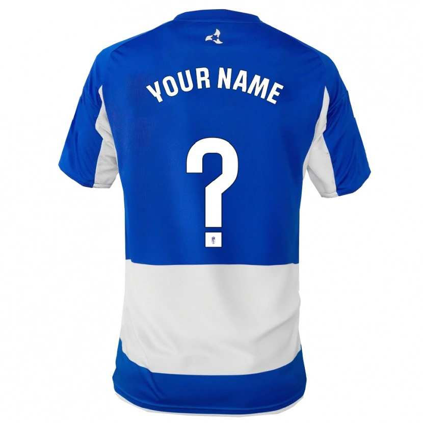 Danxen Mujer Camiseta Su Nombre #0 Azul Blanco 2ª Equipación 2025/26 La Camisa México