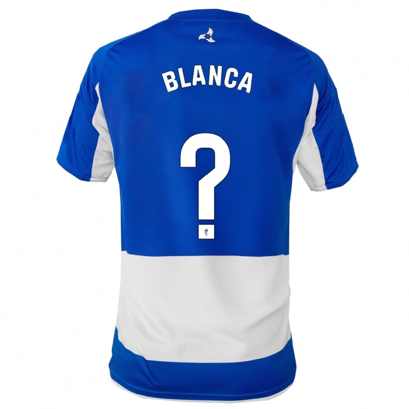 Danxen Mujer Camiseta Blanca Muñoz Garcia #0 Azul Blanco 2ª Equipación 2025/26 La Camisa México