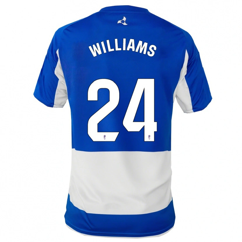 Danxen Mujer Camiseta Loïc Williams #24 Azul Blanco 2ª Equipación 2025/26 La Camisa México