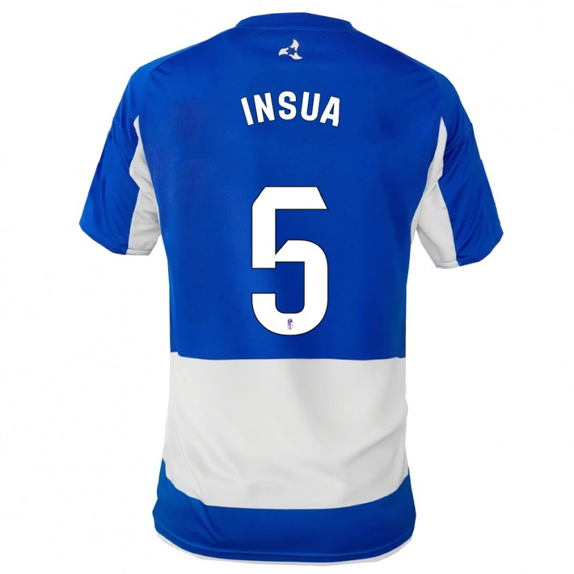 Danxen Mujer Camiseta Pablo Insua #5 Azul Blanco 2ª Equipación 2025/26 La Camisa México