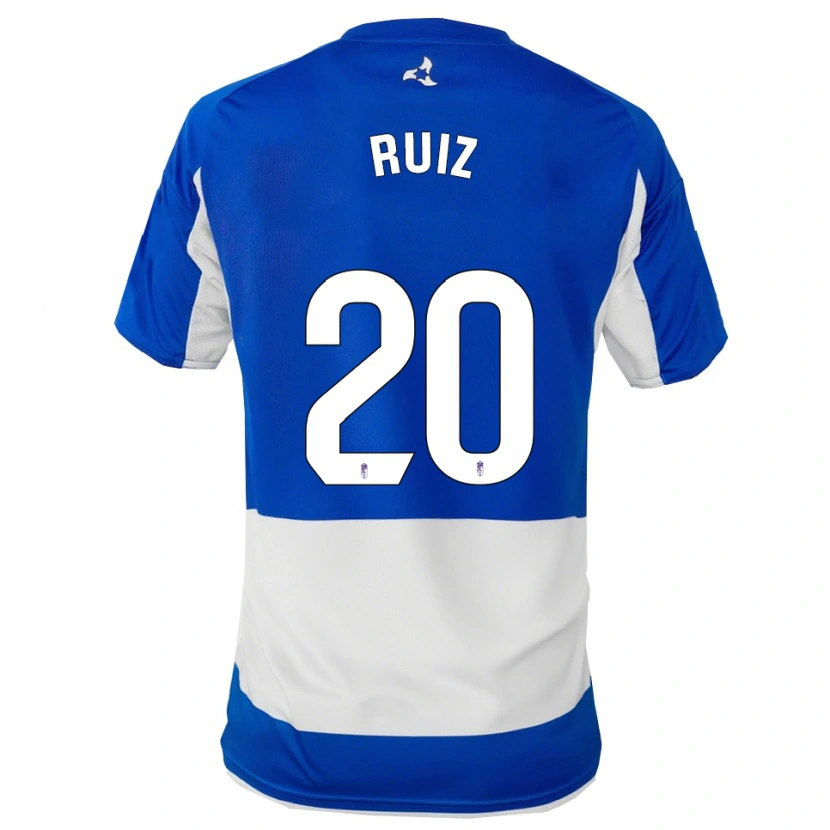 Danxen Mujer Camiseta Sergio Ruiz #20 Azul Blanco 2ª Equipación 2025/26 La Camisa México