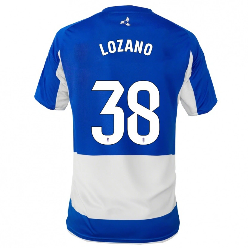 Danxen Mujer Camiseta Mario Lozano #38 Azul Blanco 2ª Equipación 2025/26 La Camisa México
