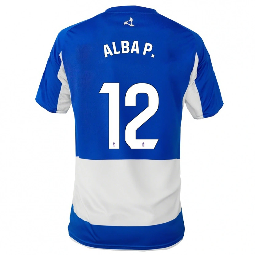 Danxen Mujer Camiseta Alba Pérez Manrique #12 Azul Blanco 2ª Equipación 2025/26 La Camisa México