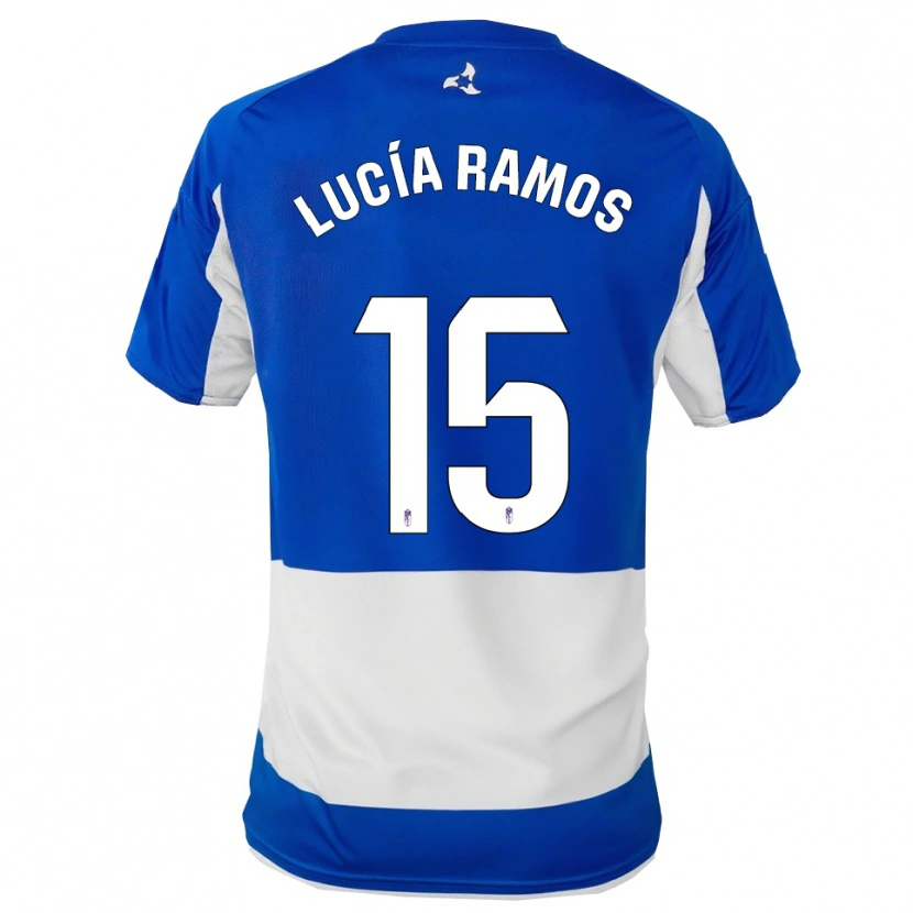 Danxen Mujer Camiseta Lucía Ramos Narvaez #15 Azul Blanco 2ª Equipación 2025/26 La Camisa México
