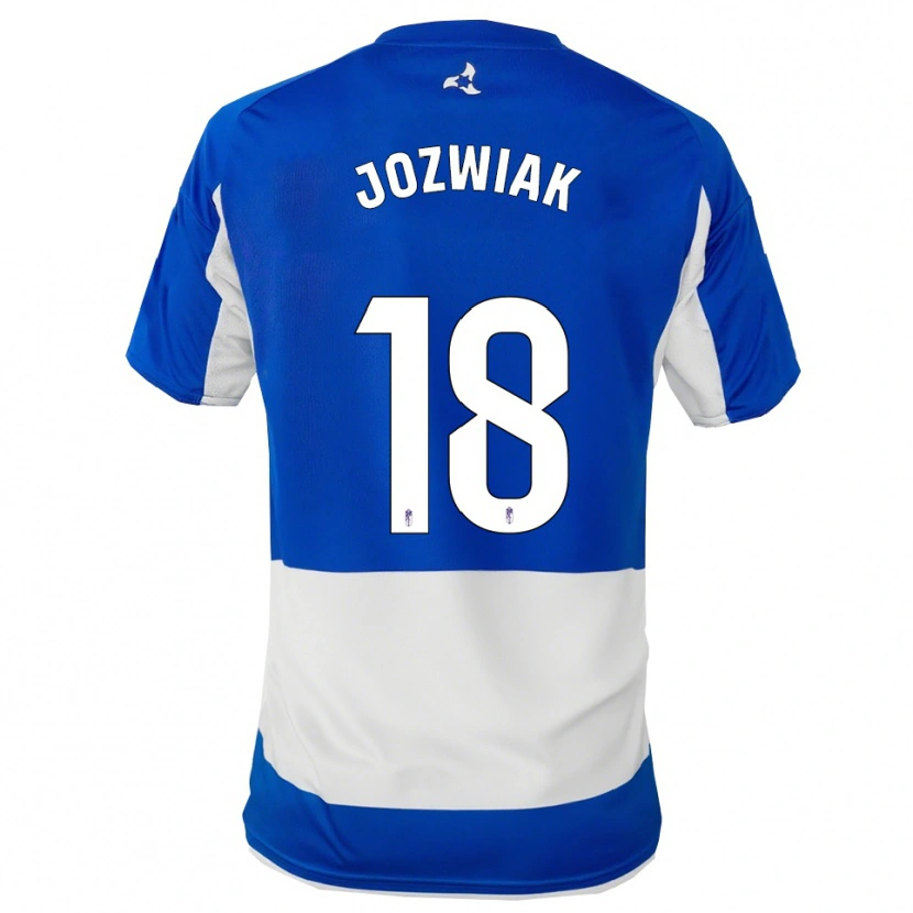 Danxen Mujer Camiseta Kamil Józwiak #18 Azul Blanco 2ª Equipación 2025/26 La Camisa México