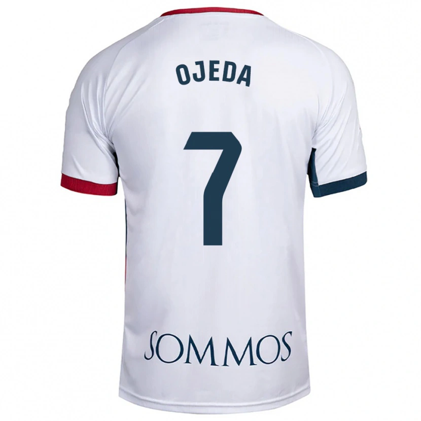 Danxen Mujer Camiseta Dani Ojeda #7 Blanco Rojo 2ª Equipación 2025/26 La Camisa México
