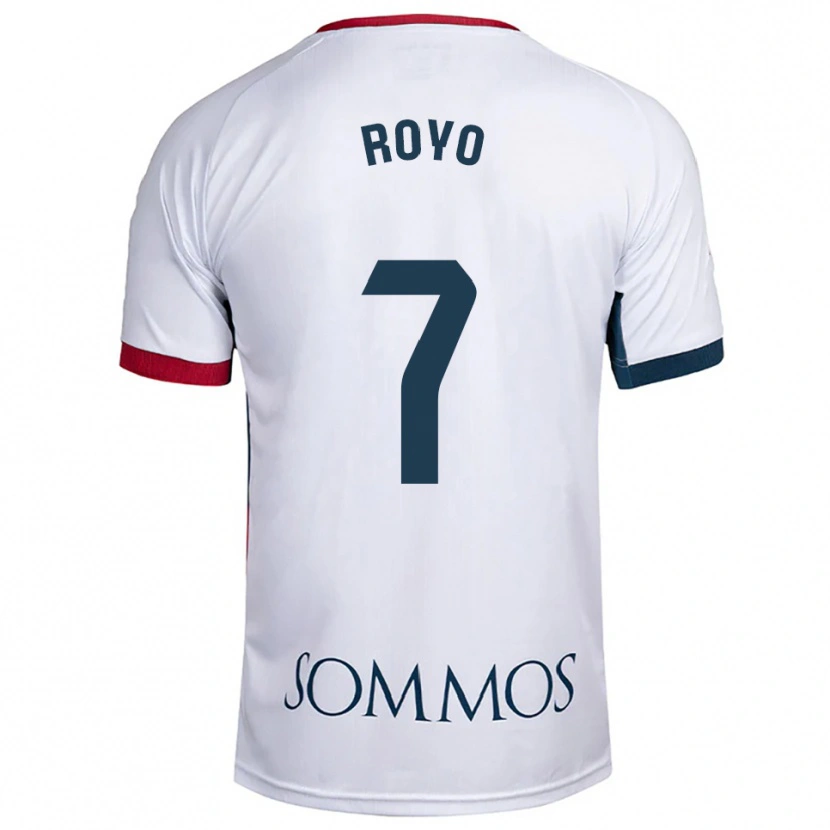 Danxen Mujer Camiseta Laura Royo #7 Blanco Rojo 2ª Equipación 2025/26 La Camisa México