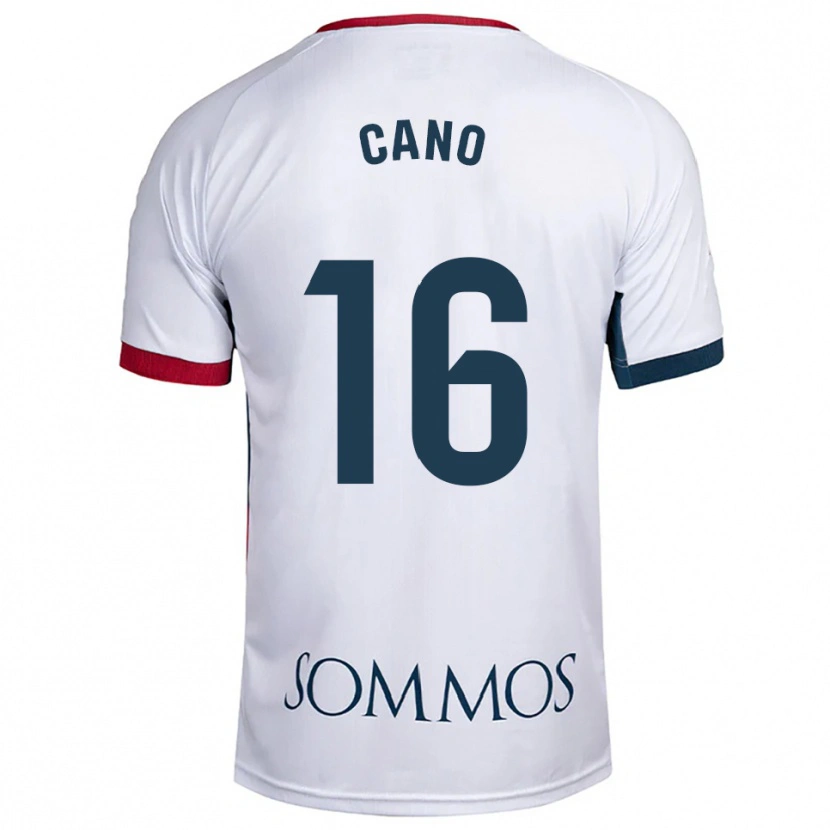 Danxen Mujer Camiseta Juan Cano #16 Blanco Rojo 2ª Equipación 2025/26 La Camisa México