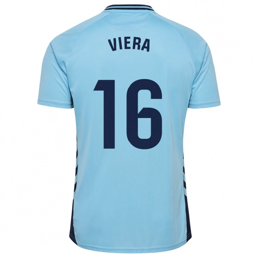 Danxen Mujer Camiseta Sergio Viera #16 Celeste 2ª Equipación 2025/26 La Camisa México
