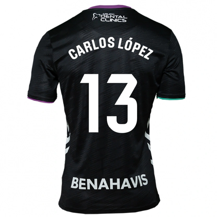 Danxen Mujer Camiseta Carlos López #13 Negro Morado Verde 2ª Equipación 2025/26 La Camisa México
