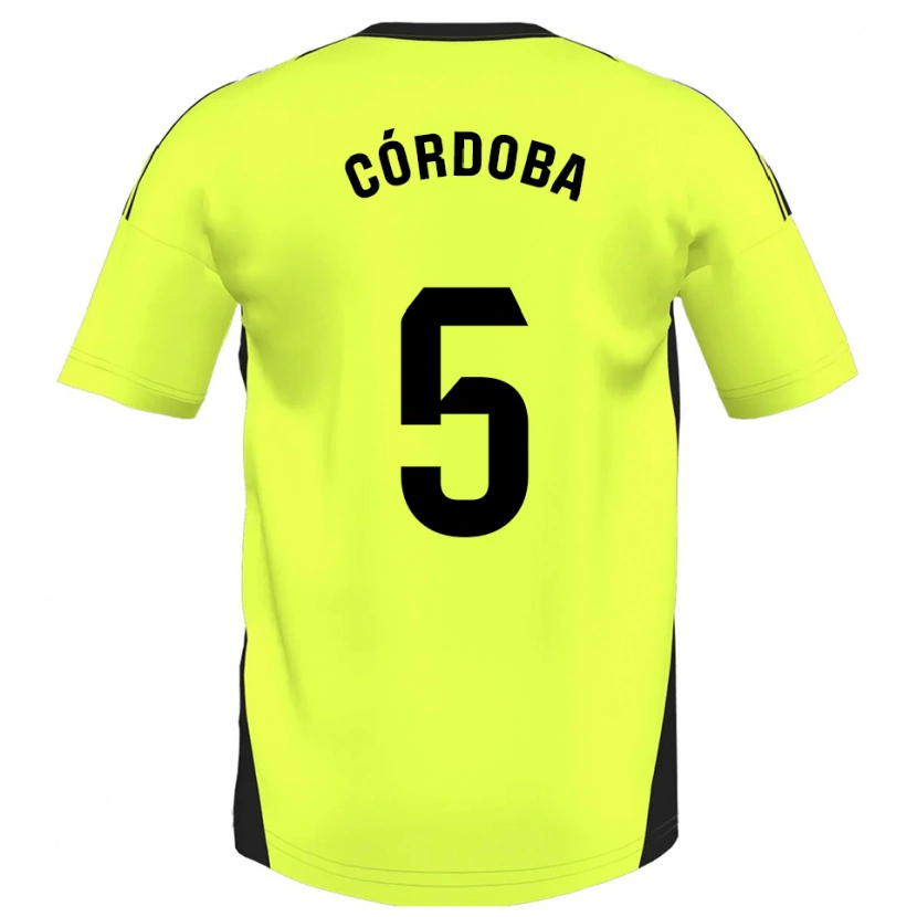Danxen Mujer Camiseta Iker Córdoba #5 Amarillo Fluorescente 2ª Equipación 2025/26 La Camisa México