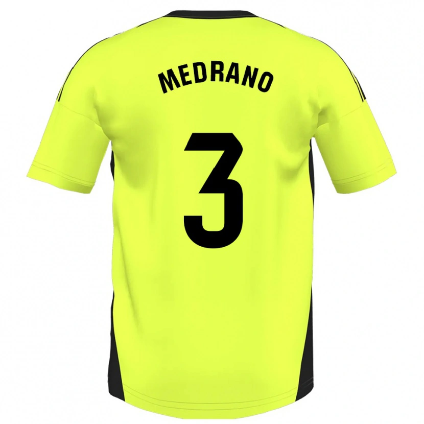 Danxen Mujer Camiseta Fernando Medrano #3 Amarillo Fluorescente 2ª Equipación 2025/26 La Camisa México