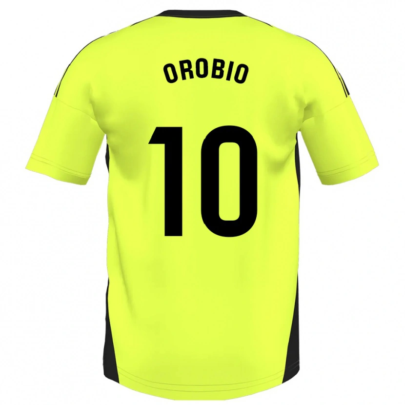Danxen Mujer Camiseta Ekhiotz Orobio #10 Amarillo Fluorescente 2ª Equipación 2025/26 La Camisa México