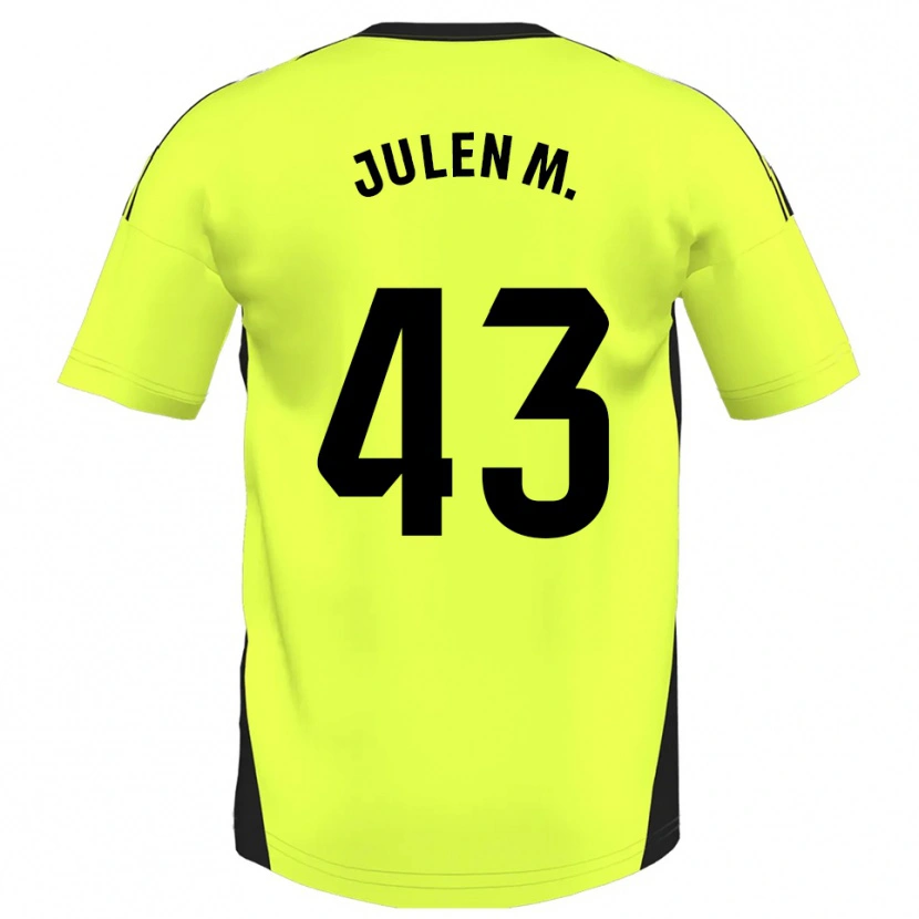 Danxen Mujer Camiseta Julen Martínez #43 Amarillo Fluorescente 2ª Equipación 2025/26 La Camisa México