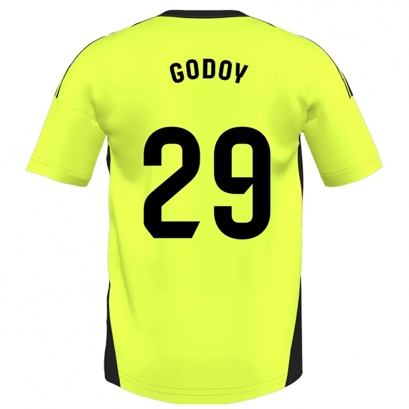 Danxen Mujer Camiseta Alan Godoy #29 Amarillo Fluorescente 2ª Equipación 2025/26 La Camisa México
