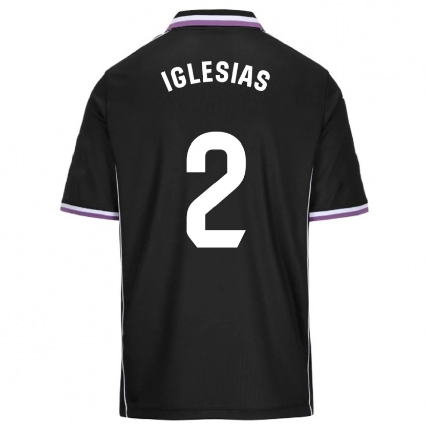 Danxen Mujer Camiseta Koke Iglesias #2 Morado Negro 2ª Equipación 2025/26 La Camisa México