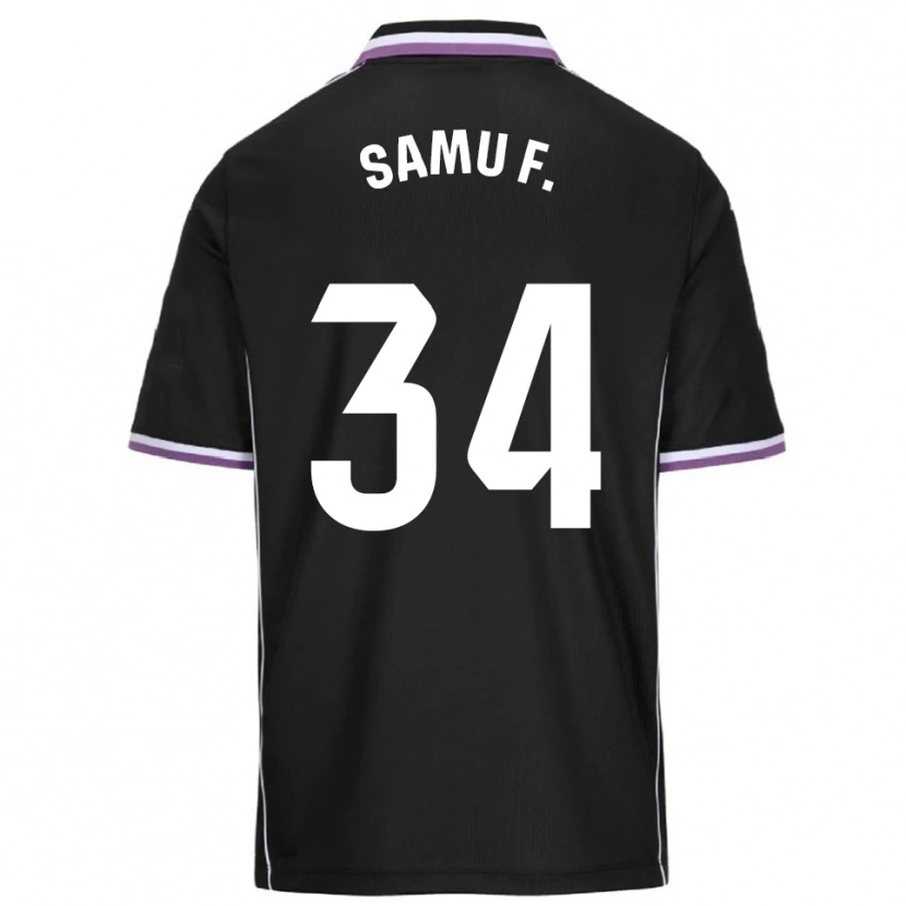 Danxen Mujer Camiseta Samu Fernández #34 Morado Negro 2ª Equipación 2025/26 La Camisa México