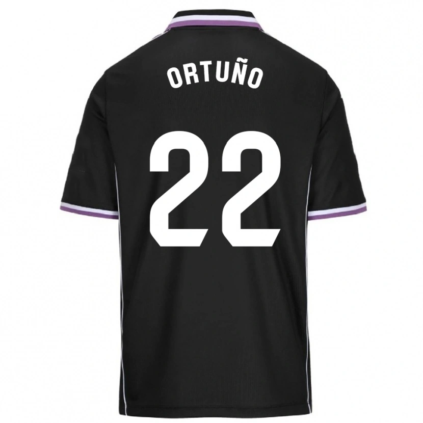 Danxen Mujer Camiseta Fran Ortuño #22 Morado Negro 2ª Equipación 2025/26 La Camisa México