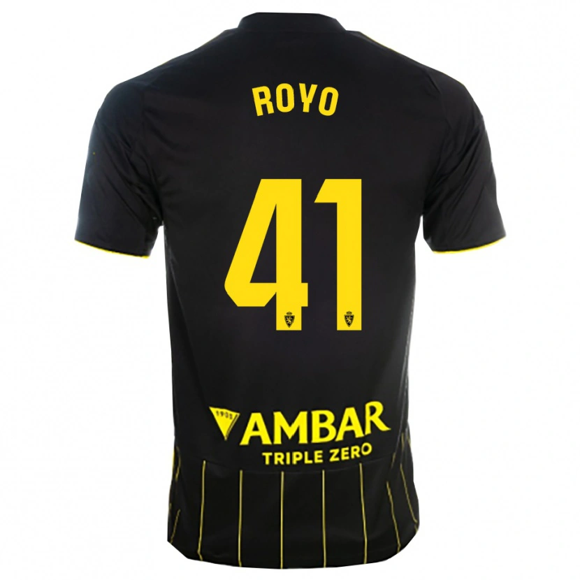 Danxen Mujer Camiseta Eduardo Royo #41 Negro Amarillo 2ª Equipación 2025/26 La Camisa México