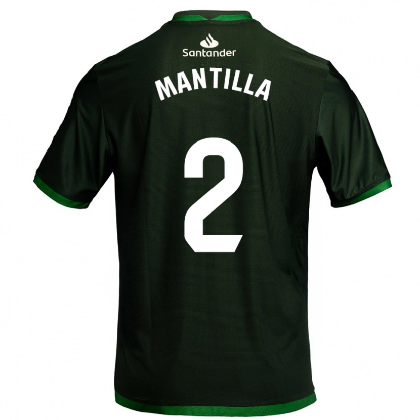 Danxen Mujer Camiseta Álvaro Mantilla #2 Verde Oscuro 2ª Equipación 2025/26 La Camisa México