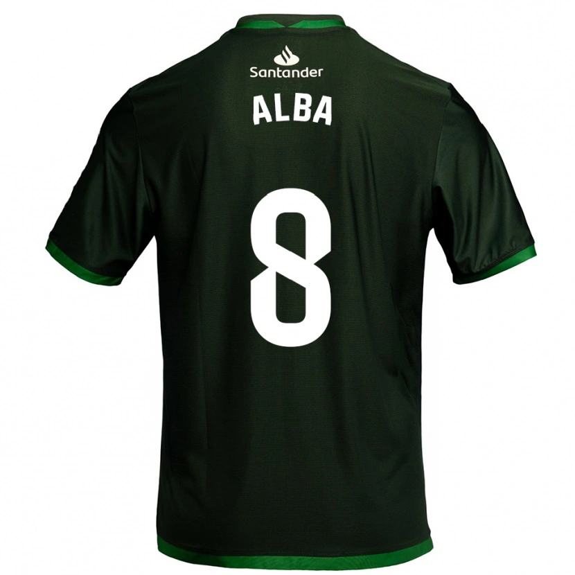 Danxen Mujer Camiseta Alba Luzuriaga Albelda #8 Verde Oscuro 2ª Equipación 2025/26 La Camisa México