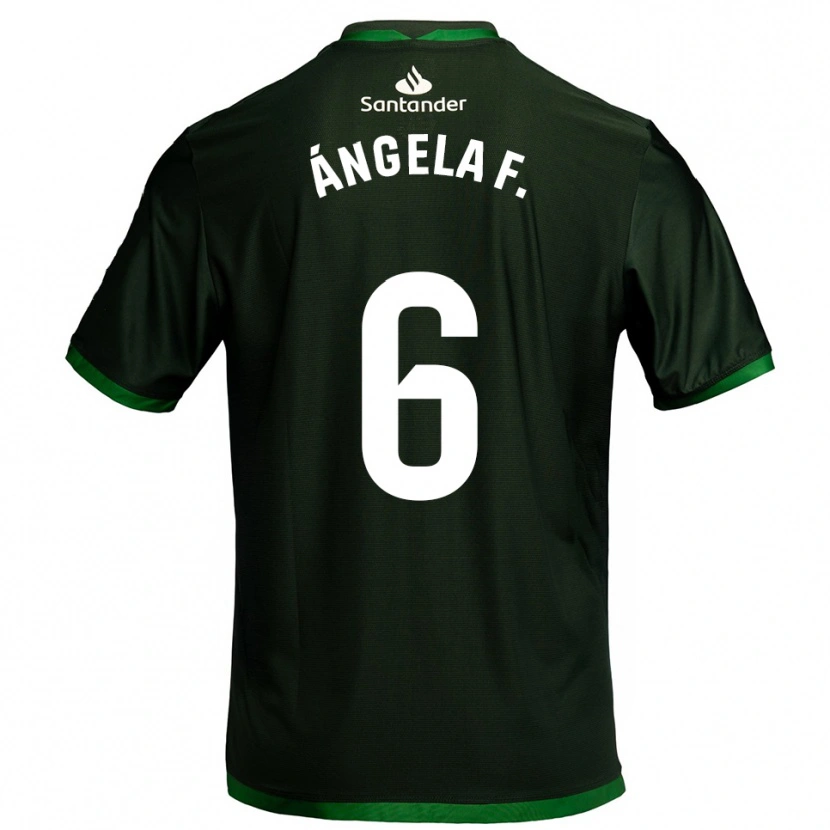 Danxen Mujer Camiseta Ángela Fernández Fraile #6 Verde Oscuro 2ª Equipación 2025/26 La Camisa México