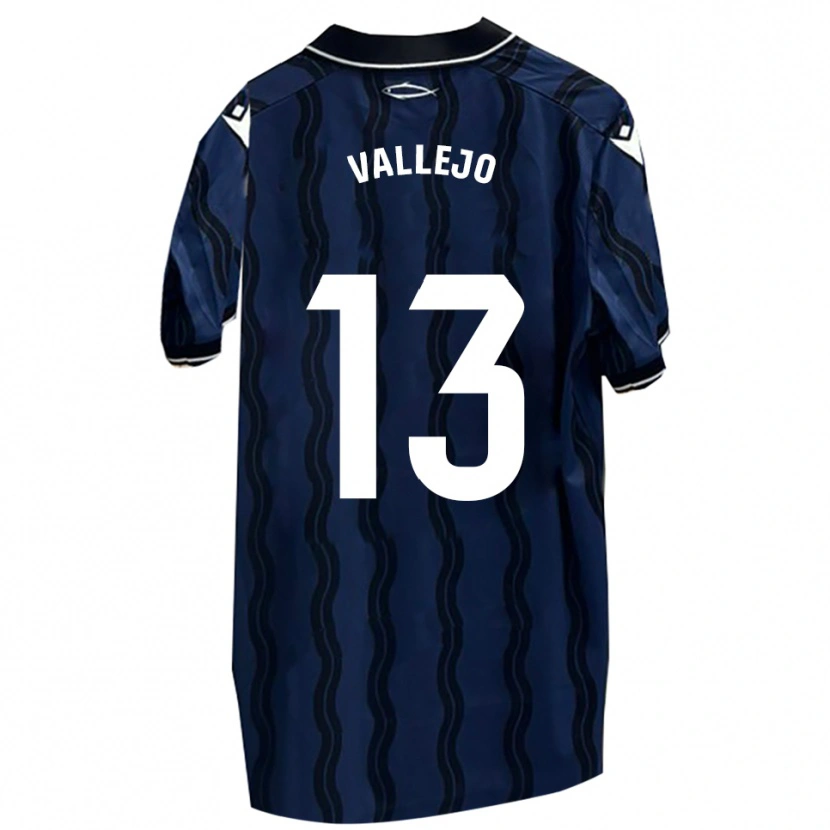 Danxen Mujer Camiseta Guillermo Vallejo #13 Azul Oscuro Negro 2ª Equipación 2025/26 La Camisa México