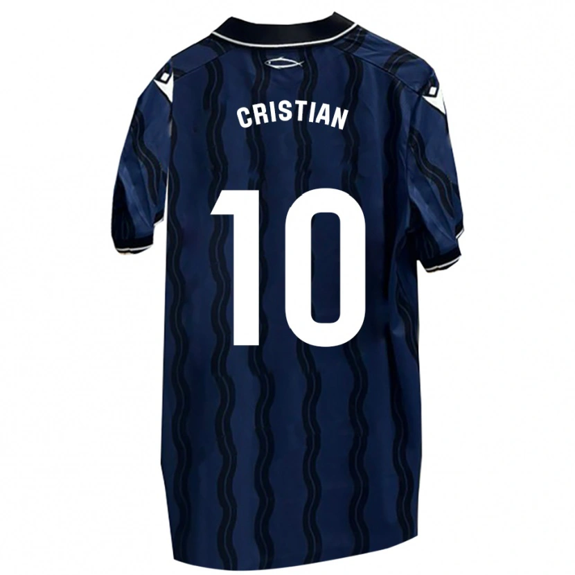 Danxen Mujer Camiseta Cristian Rodríguez #10 Azul Oscuro Negro 2ª Equipación 2025/26 La Camisa México