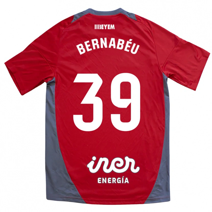 Danxen Mujer Camiseta Dani Bernabéu #39 Rojo Gris 2ª Equipación 2025/26 La Camisa México