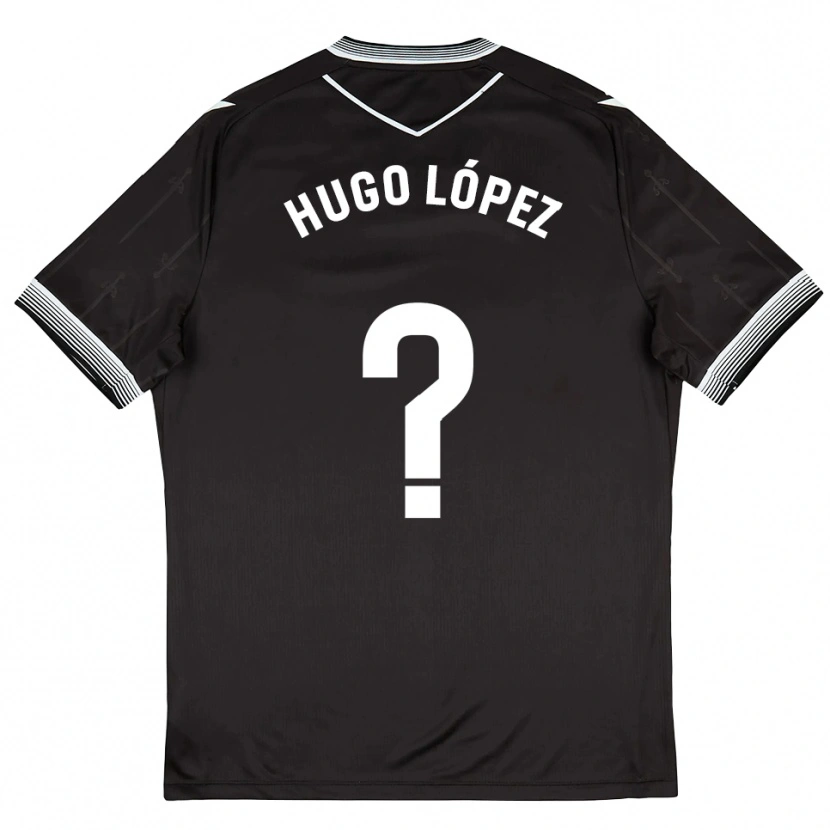 Danxen Mujer Camiseta Hugo López #0 Negro Blanco 2ª Equipación 2025/26 La Camisa México