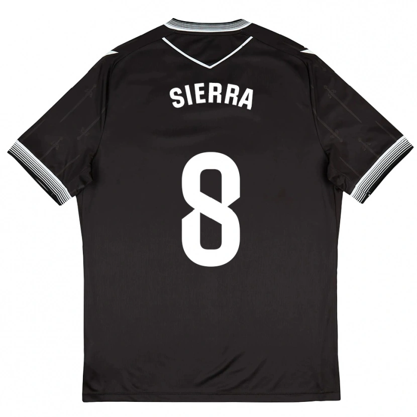 Danxen Mujer Camiseta Grego Sierra #8 Negro Blanco 2ª Equipación 2025/26 La Camisa México