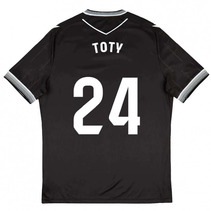 Danxen Mujer Camiseta Lasme Toty #24 Negro Blanco 2ª Equipación 2025/26 La Camisa México