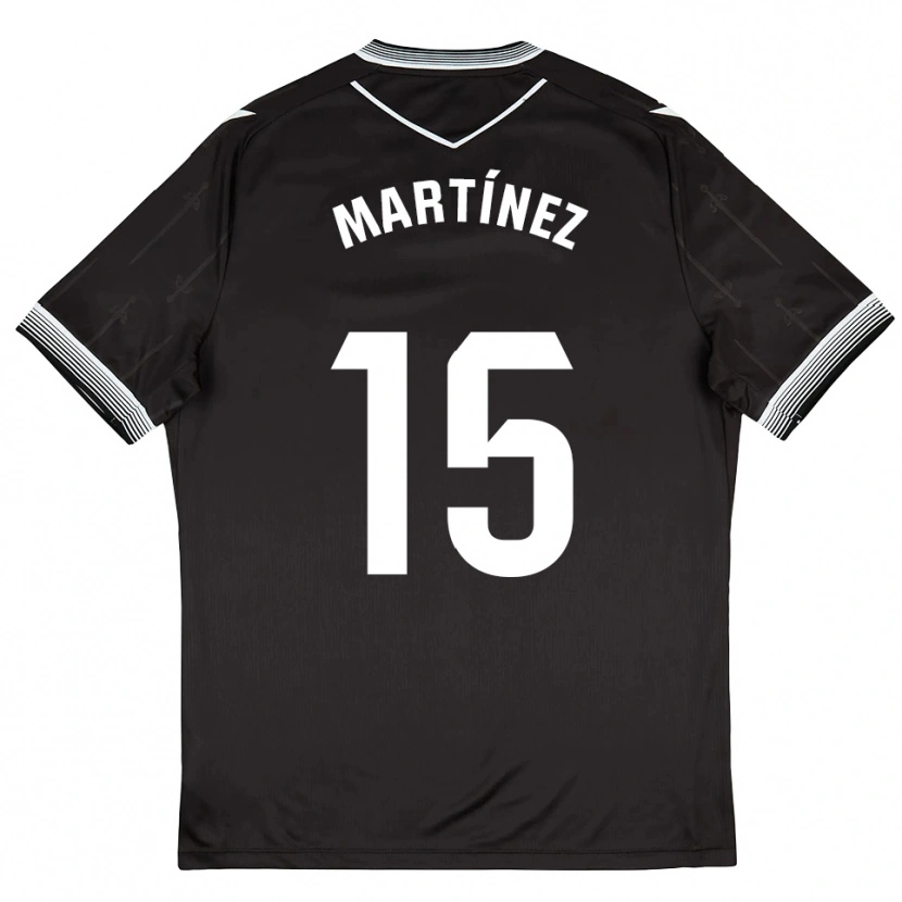 Danxen Mujer Camiseta Iván Martínez #15 Negro Blanco 2ª Equipación 2025/26 La Camisa México