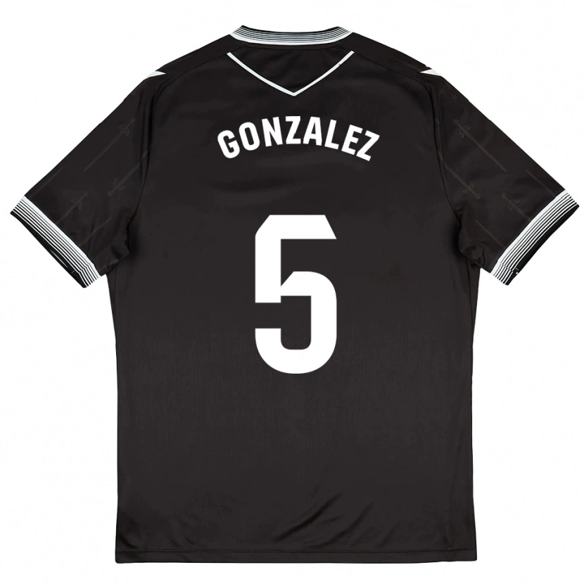 Danxen Mujer Camiseta Sergio González #5 Negro Blanco 2ª Equipación 2025/26 La Camisa México