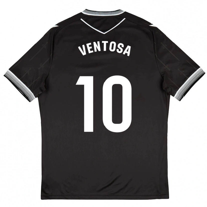 Danxen Mujer Camiseta Ethan Ventosa #10 Negro Blanco 2ª Equipación 2025/26 La Camisa México