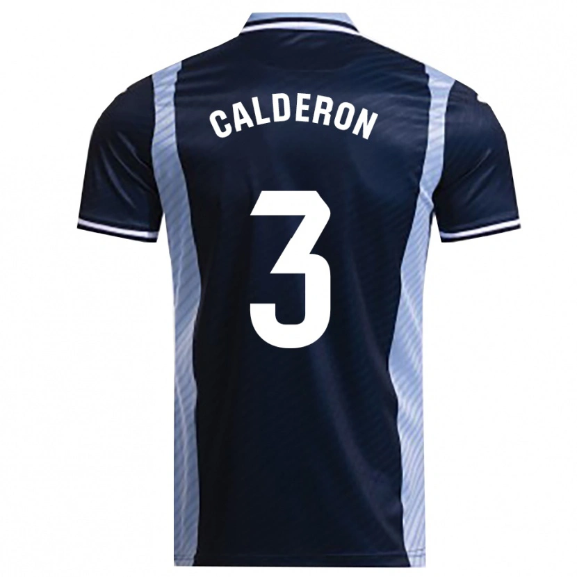 Danxen Mujer Camiseta José Calderón #3 Azul Marino Celeste 2ª Equipación 2025/26 La Camisa México