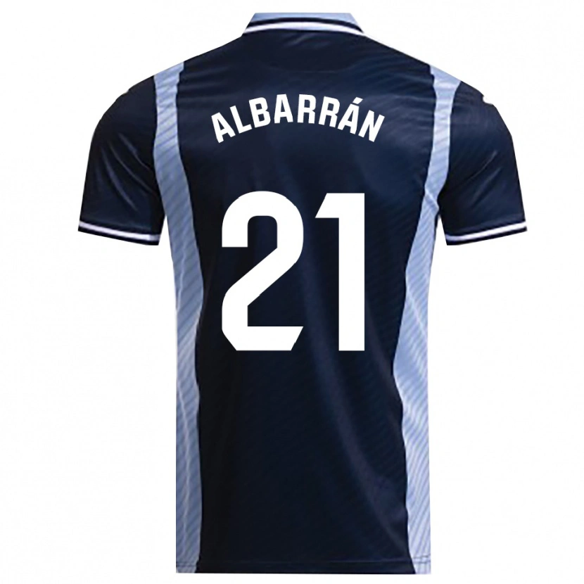 Danxen Mujer Camiseta Carlos Albarrán #21 Azul Marino Celeste 2ª Equipación 2025/26 La Camisa México