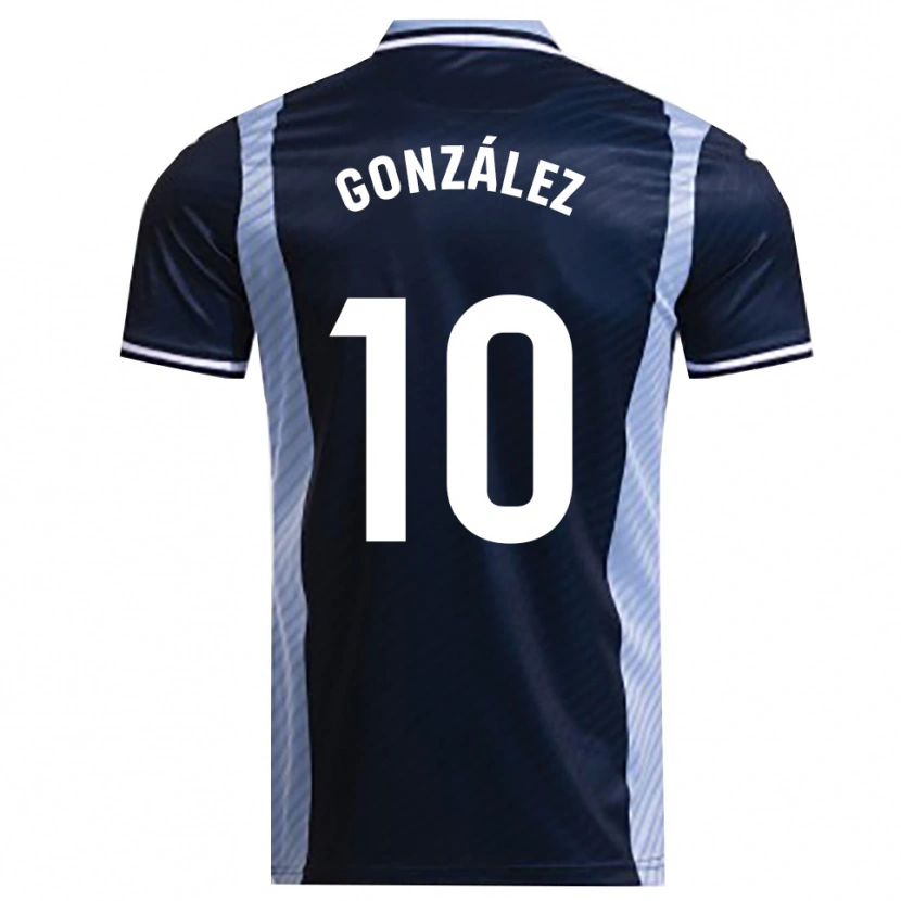 Danxen Mujer Camiseta Jacobo González #10 Azul Marino Celeste 2ª Equipación 2025/26 La Camisa México
