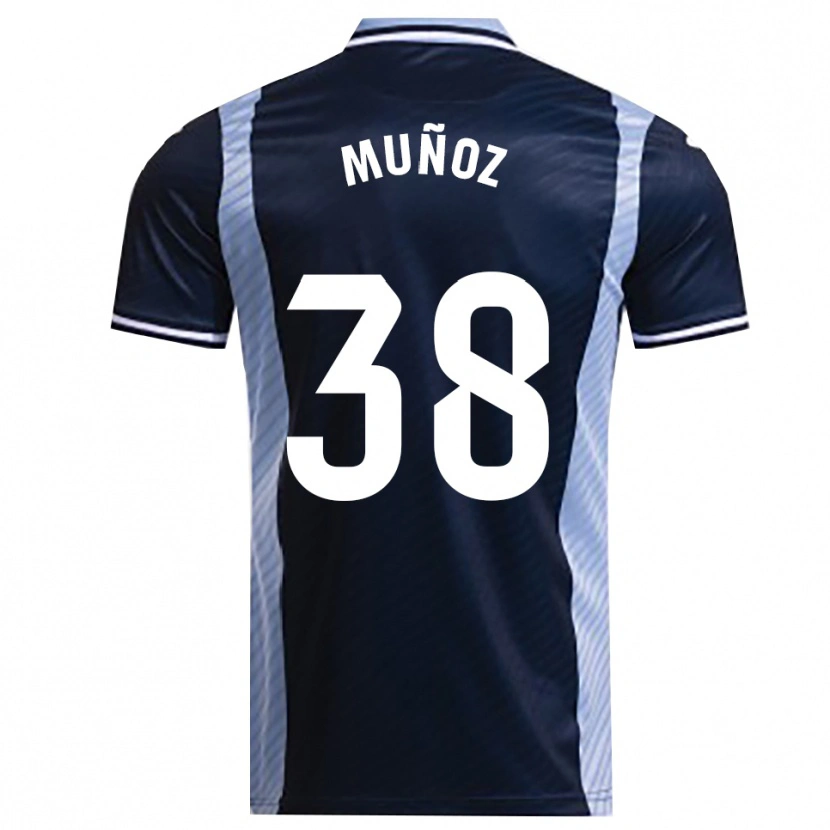 Danxen Mujer Camiseta Pablo Muñoz #38 Azul Marino Celeste 2ª Equipación 2025/26 La Camisa México