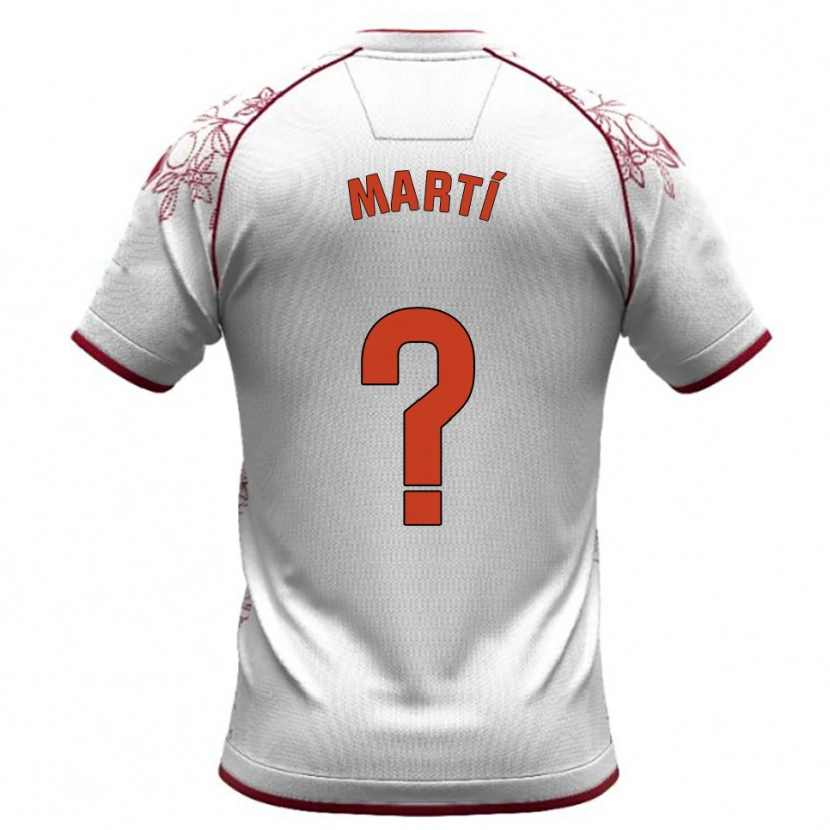Danxen Mujer Camiseta Álvaro Martí #0 Blanco Burdeos 2ª Equipación 2025/26 La Camisa México